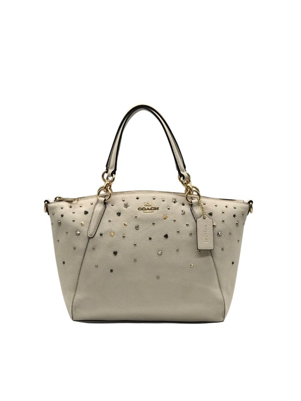 Coach Beige Stardust Studs Small Kelsey Satchel Bag F22312